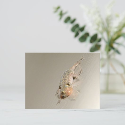 Gecko in Tub Briefkaart (Staand voorkant)