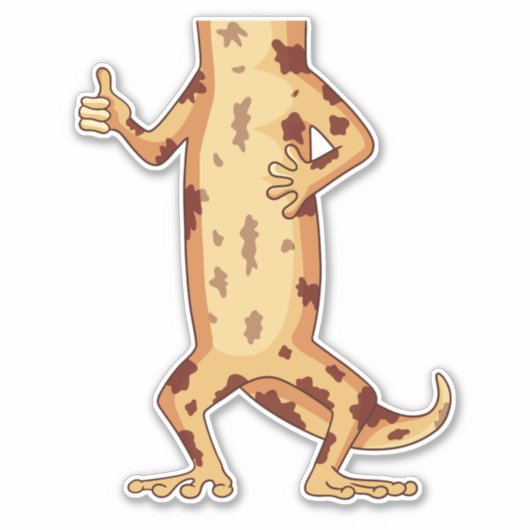 GECKO-LICHAAMSTER STICKER (Voorkant)