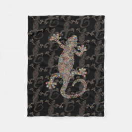 gecko LIZARD ART Fleece Deken