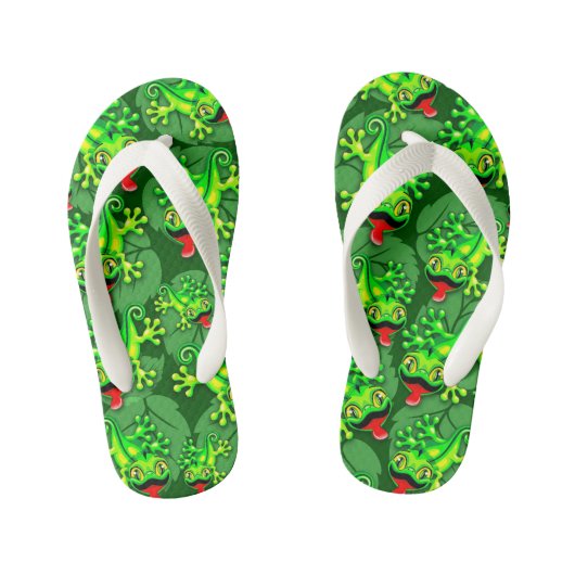 Gecko Lizard Baby Cartoon Kinder Teenslippers (Voetbed)