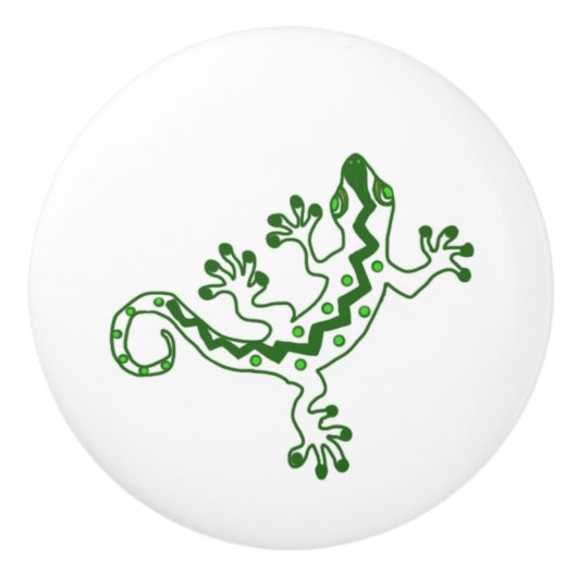 Gecko Lizard Cabinet Knob Keramische Knop (Voorkant)