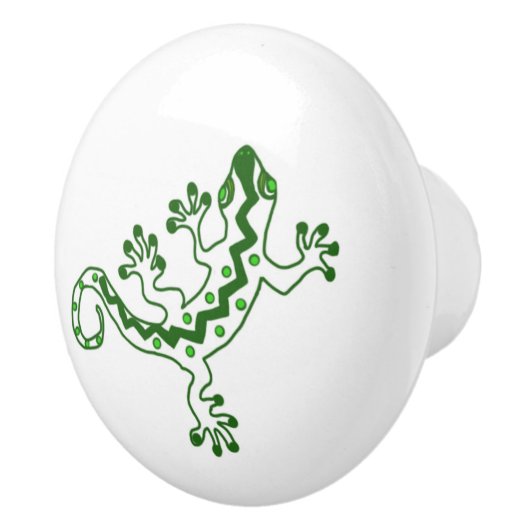 Gecko Lizard Cabinet Knob Keramische Knop (Rechts)