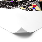 Gecko Lizard & Compass Roos Poster (Hoek)