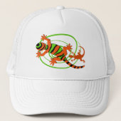 Gecko Lizard Cool Reptile Trucker Pet (Voorkant)