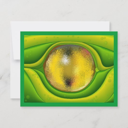 GECKO LIZARD DRAGON EYE INVITATION ZIE JE PARTIJ KAART (Voorkant)