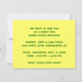 GECKO LIZARD DRAGON EYE INVITATION ZIE JE PARTIJ KAART (Achterkant)