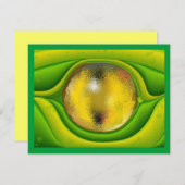 GECKO LIZARD DRAGON EYE INVITATION ZIE JE PARTIJ KAART (Voorkant / Achterkant)