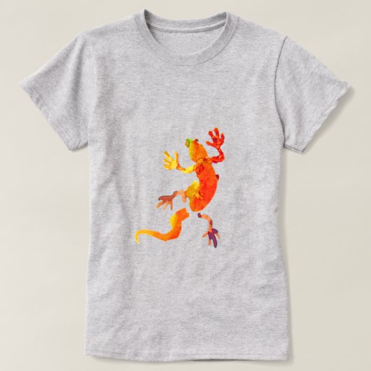 Gecko lizard eco reptiel t-shirt (Design voorkant)