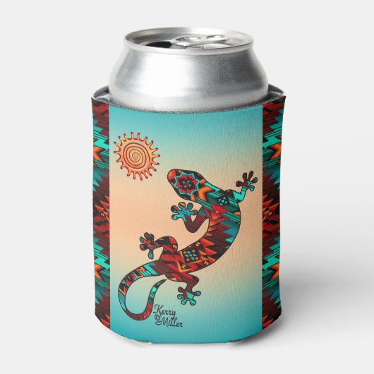 Gecko Lizard en Sun Blikjeskoeler (Blikje Voorkant)