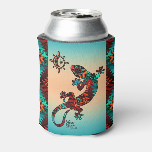 Gecko Lizard en Sun Koelbox Blikjeskoeler (Blikje Achterkant)