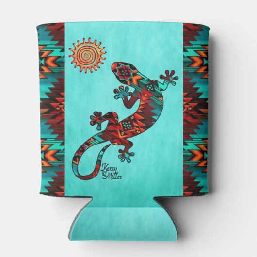 Gecko Lizard en Sun Koelbox Blikjeskoeler (Achterkant)