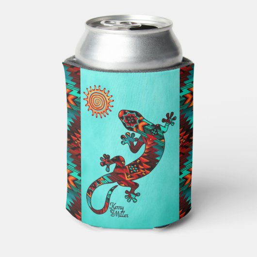 Gecko Lizard en Sun Koelbox Blikjeskoeler (Blikje Achterkant)