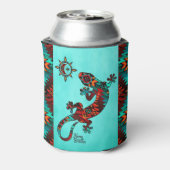 Gecko Lizard en Sun Koelbox Blikjeskoeler (Blikje Achterkant)