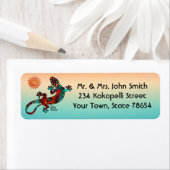 Gecko Lizard en Sun Label (Insitu)