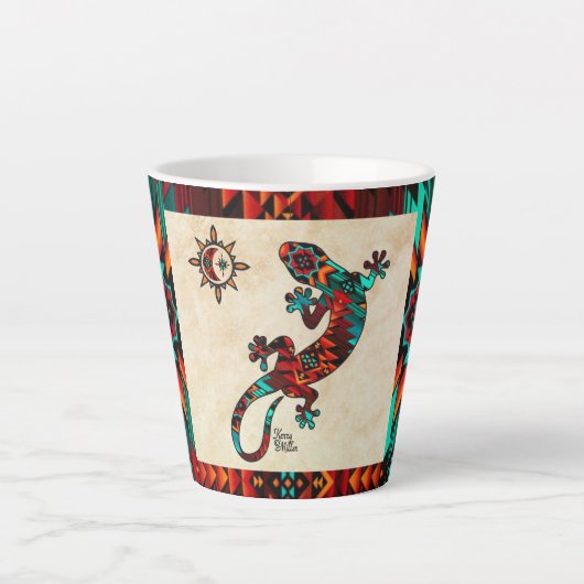 Gecko Lizard en Sun Latte Mok (Voorkant)