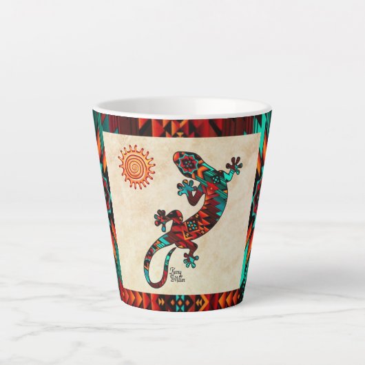 Gecko Lizard en Sun Latte Mok (Voorkant)
