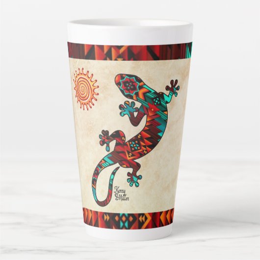 Gecko Lizard en Sun Latte Mok (Voorkant)