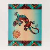 Gecko Lizard en Sun Legpuzzel (Verticaal)