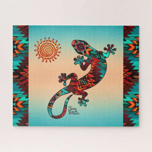 Gecko Lizard en Sun Legpuzzel (Horizontaal)