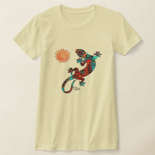 Gecko Lizard en Sun T-Shirt
