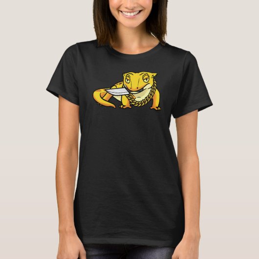 Gecko lizard Eyelash Gecko Reptile with Kn T-shirt (Voorkant)