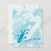 Gecko Lizard Kids Verjaardag Party Kaart (Achterkant)