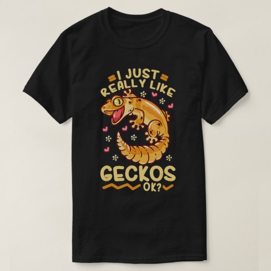 Gecko Lizard Leopard Geckos Terraristic T-shirt (Design voorkant)