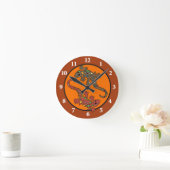 Gecko Lizard Mexican Theme Wall Clock Ronde Klok (Huis)