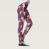 Gecko Lizard Paarse Leggings (Rechts)