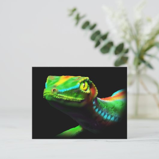 Gecko Lizard Rainbow Colors Briefkaarten (Staand voorkant)