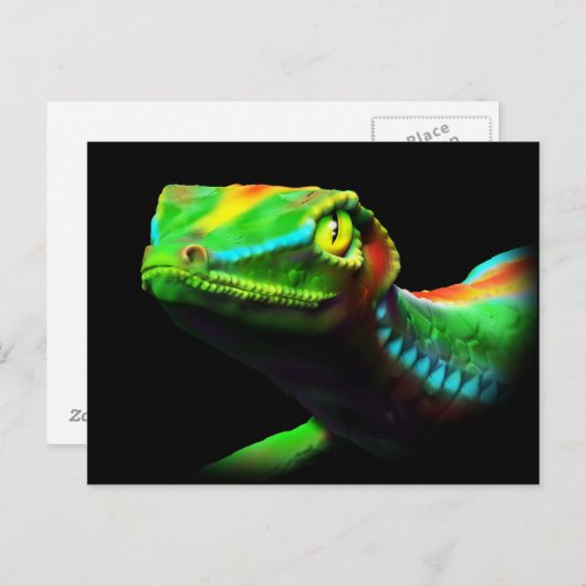 Gecko Lizard Rainbow Colors Briefkaarten (Voorkant / Achterkant)