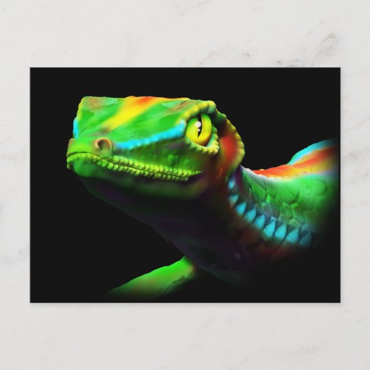 Gecko Lizard Rainbow Colors Briefkaarten (Voorkant)
