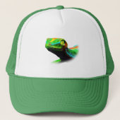 Gecko Lizard Rainbow Colors Trucker Pet (Voorkant)