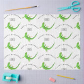 Gecko Lizard Reptile Birthday Custom Name Tissuepapier (Craft)