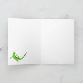 Gecko Lizard Reptile Birthday Kaart (Binnen)