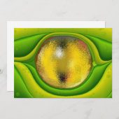 Gecko Lizard Reptile Eye Blank Invites Kaart (Voorkant / Achterkant)