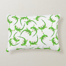 Gecko Lizard Reptile Pattern Accent Kussen