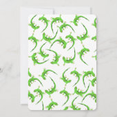 Gecko Lizard Reptile Pattern Birthday Invitation Kaart (Achterkant)