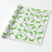 Gecko Lizard Reptile Pattern Cadeaupapier (Uitgerold)