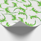 Gecko Lizard Reptile Pattern Cadeaupapier (Hoek)