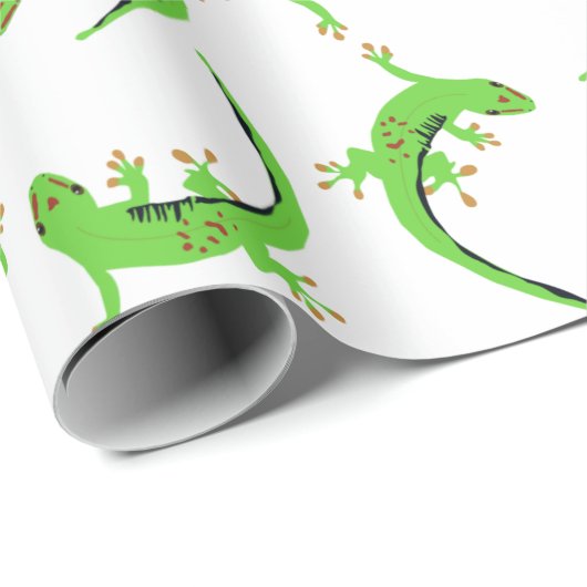 Gecko Lizard Reptile Pattern Cadeaupapier (Rol Hoek)