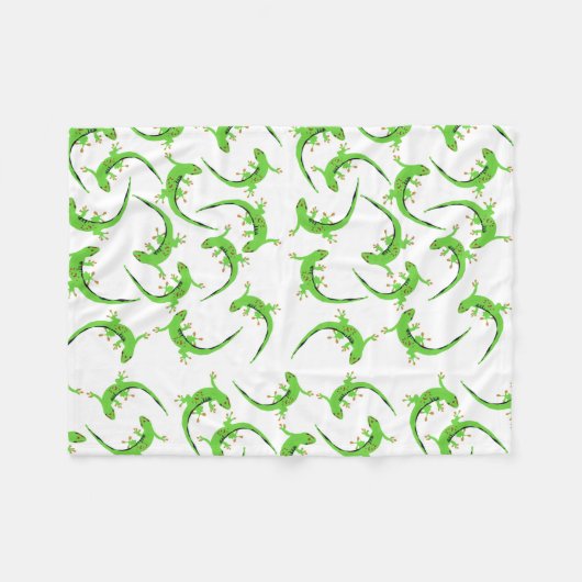 Gecko Lizard Reptile Pattern Fleece Deken (Voorkant (Horizontaal))