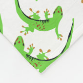Gecko Lizard Reptile Pattern Fleece Deken (Hoek)