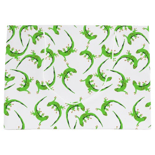 Gecko Lizard Reptile Pattern Groot Cadeauzakje (Voorkant)
