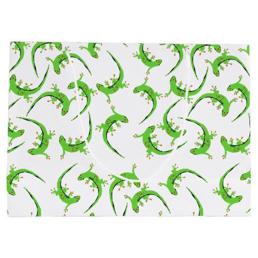 Gecko Lizard Reptile Pattern Groot Cadeauzakje (Achterkant)