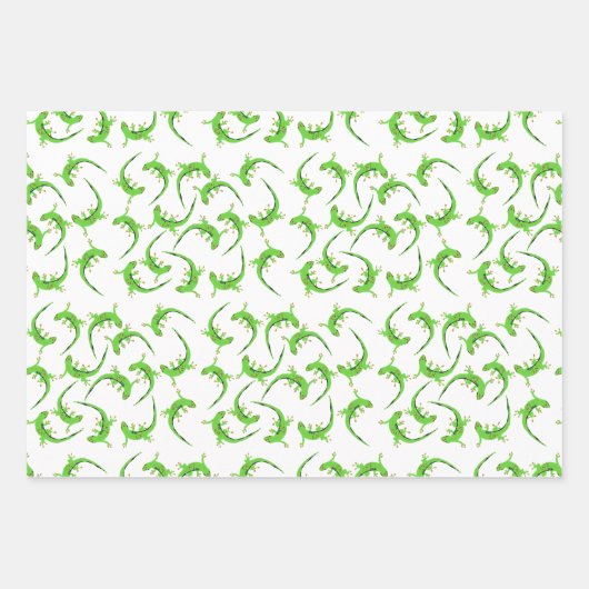 Gecko Lizard Reptile Pattern Inpakpapier Vel (Voorkant 2)