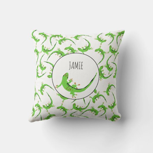 Gecko Lizard Reptile Pattern Kussen (Achterkant)