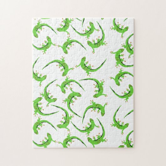Gecko Lizard Reptile Pattern Legpuzzel (Verticaal)