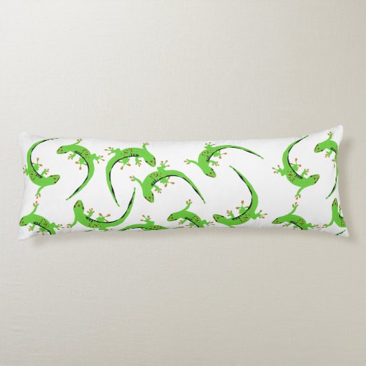 Gecko Lizard Reptile Pattern Lichaamskussen (Achterkant)