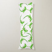 Gecko Lizard Reptile Pattern Lichaamskussen (Voorkant Verticaal)